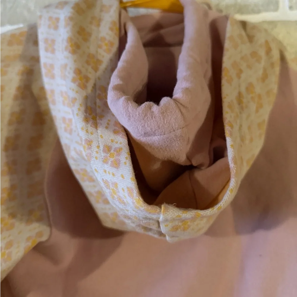 AMPERSAND AVE Pink and Cream Hooded Pullover Sweater - Picture 5 of 7